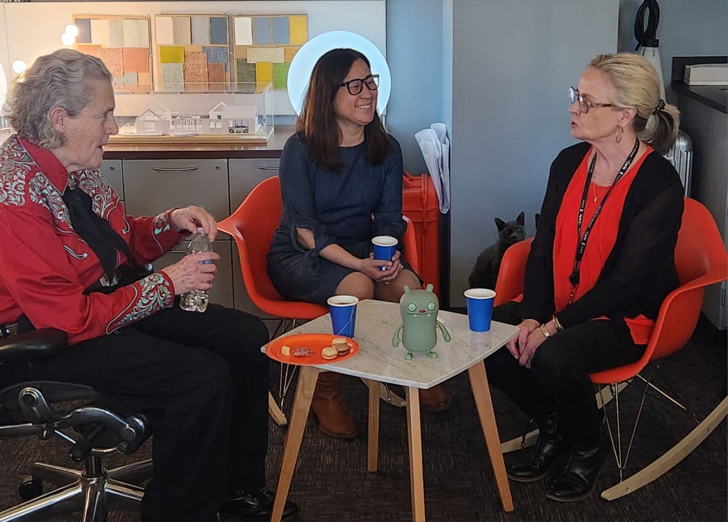 Dr Temple Grandin (left), Dr Susan Heft Sears (centre), Dr Deana McDonagh (right)